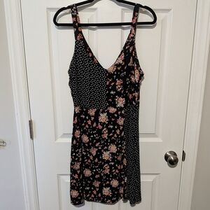 Floral and Polka Dot Dress Bebop Be You Dress Sz XL